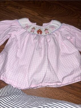 Little bear smocks Christmas smock dress size 24 months